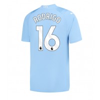Camisa de Futebol Manchester City Rodri Hernandez #16 Equipamento Principal 2023-24 Manga Curta